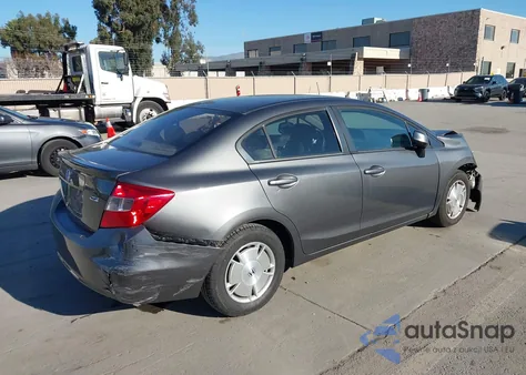 2012 Honda Civic Hf from USA, damaged, VIN 2HGFB2F64CH553103